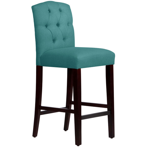 Linen Laguna 46-Inch Tufted Arched Bar stool, image 1