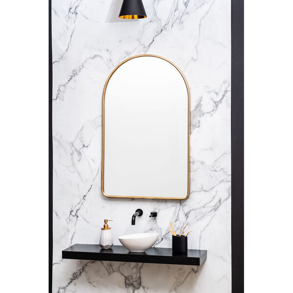 Sebastian Gold 38-Inch Arched Wall Mirror, image 5