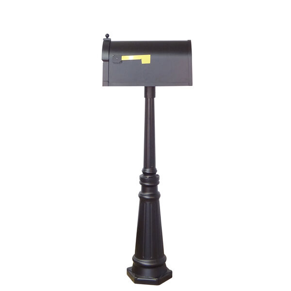 Berkshire Curbside Mailbox with Locking Insert and Tacoma Mailbox Post in Black, image 4