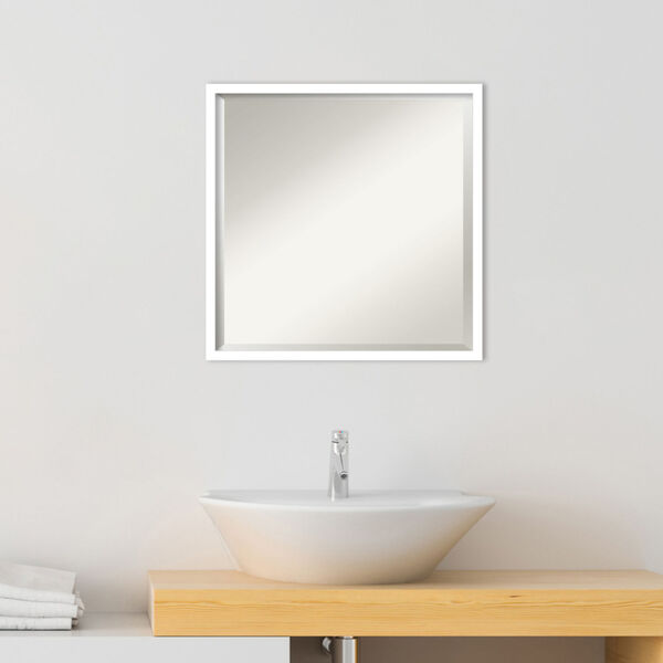 Svelte White 21W X 21H-Inch Bathroom Vanity Wall Mirror, image 3