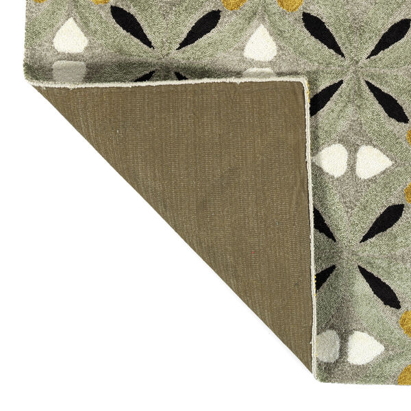 Peranakan Tile Gold and Gray Indoor/Outdoor Rug, image 4