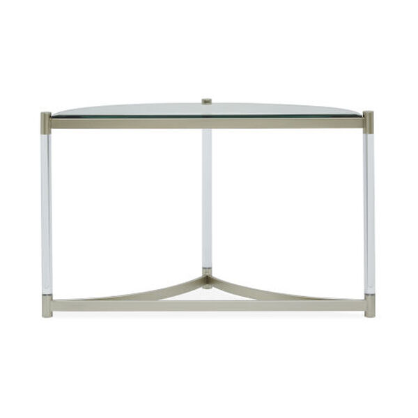 Silas Tempered Clear Glass Sofa Table with Acrylic Leg, image 4