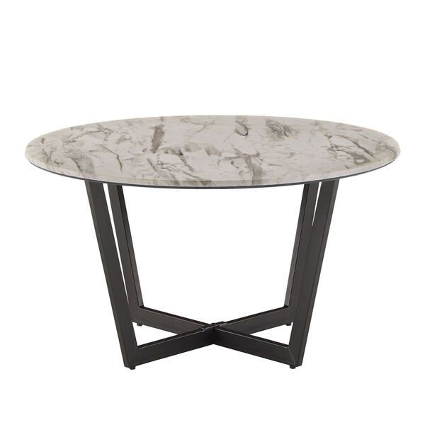 Danica White Faux Marble Coffee Table, image 3