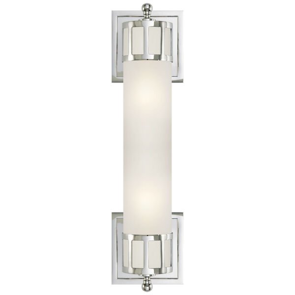 Openwork Medium Sconce in Chrome with Frosted Glass by Studio VC, image 1