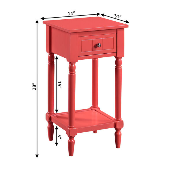 French Country Coral 28-Inch Khloe Accent Table, image 4