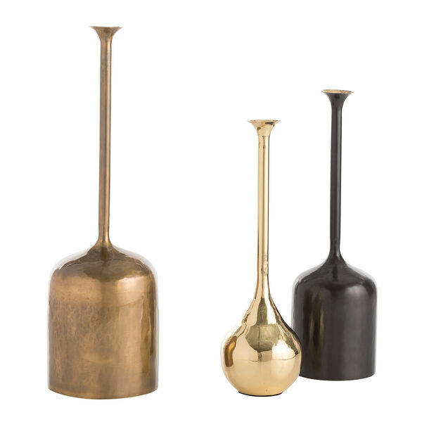 Harris Polished Brass Vase, Set of Three, image 2
