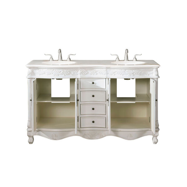 Windsor White 60-Inch Vanity Sink Set, image 5