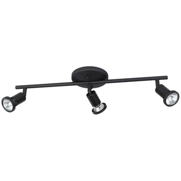 Tremendous Structured Black Three-Light Fixed Track Light Structured, image 1