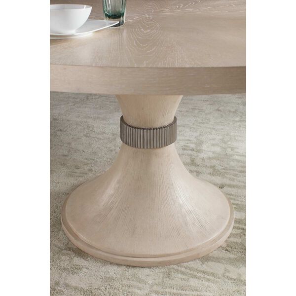 Nouveau Chic Sandstone Round Pedestal Dining Table, image 6