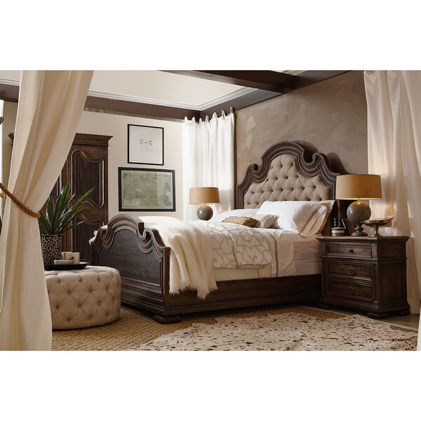 Hill Country Fair Oaks Brown Queen Upholstered Bed, image 2