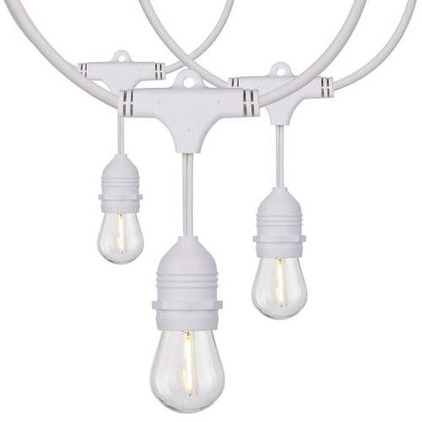 White 24-Foot LED String Light Fixture, image 1
