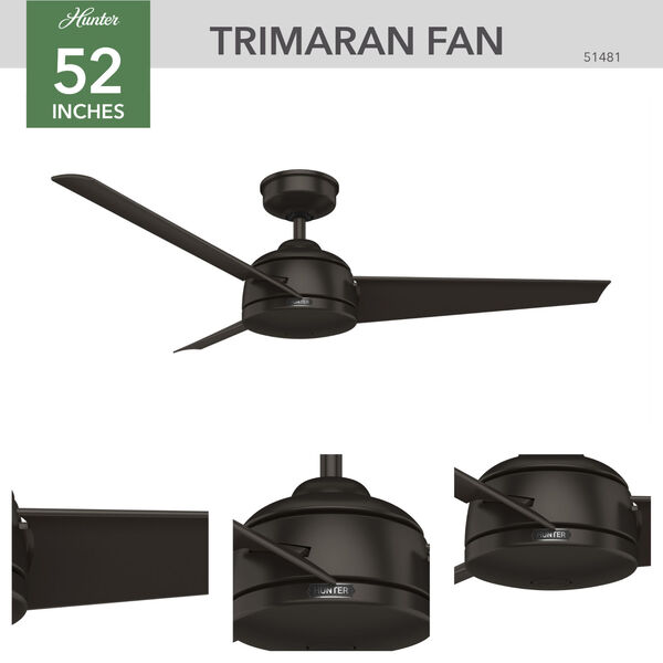 Trimaran Premier Bronze 52-Inch Ceiling Fan and Wall Control, image 4