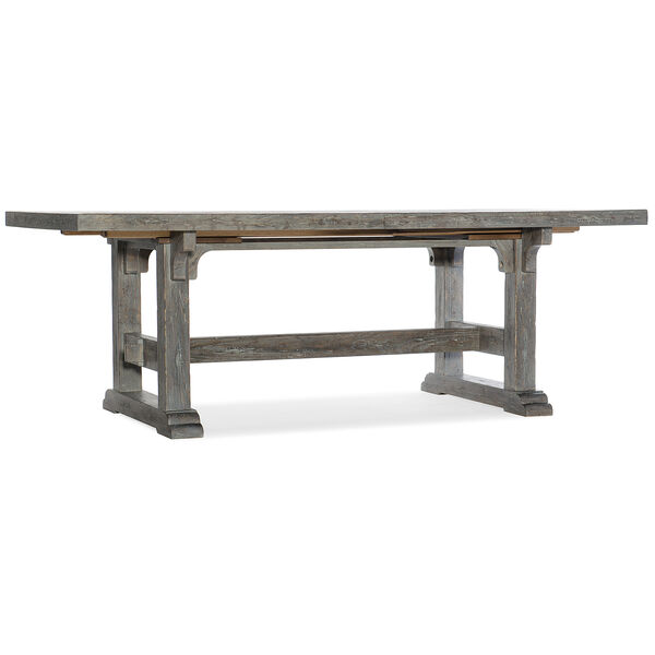 Beaumont Gray 84 In. Rectangular Dining Table with Two 22-In Leaves, image 1