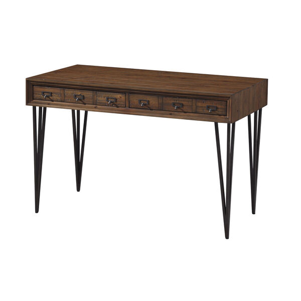 Oxford Brown Two-Drawer Desk, image 1