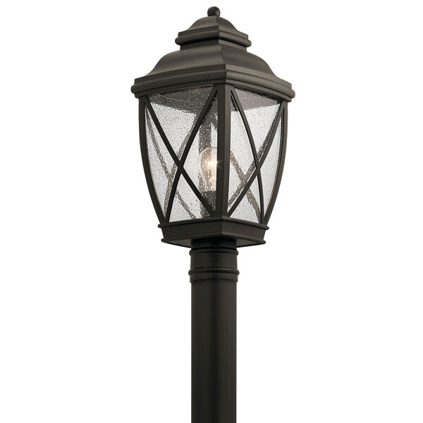 Tangier Olde Bronze 10-Inch One-Light Outdoor Post Lantern, image 1
