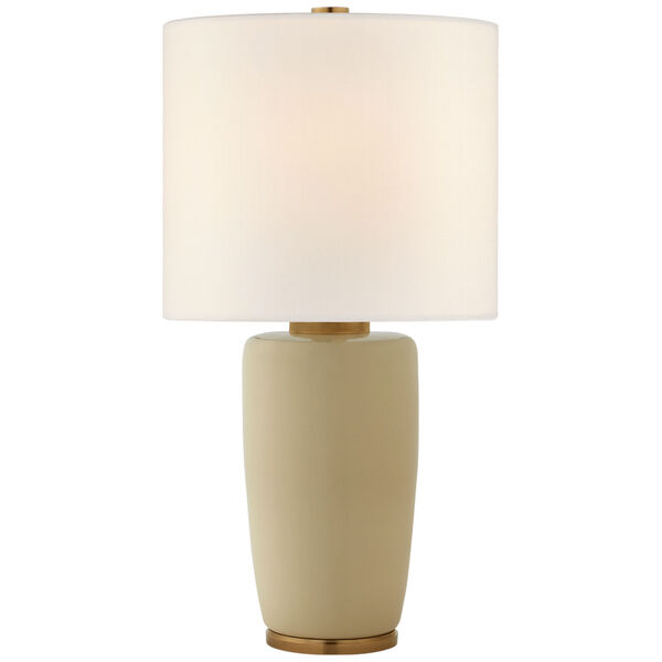 Chado Large Table Lamp in Coconut with Linen Shade by Barbara Barry, image 1