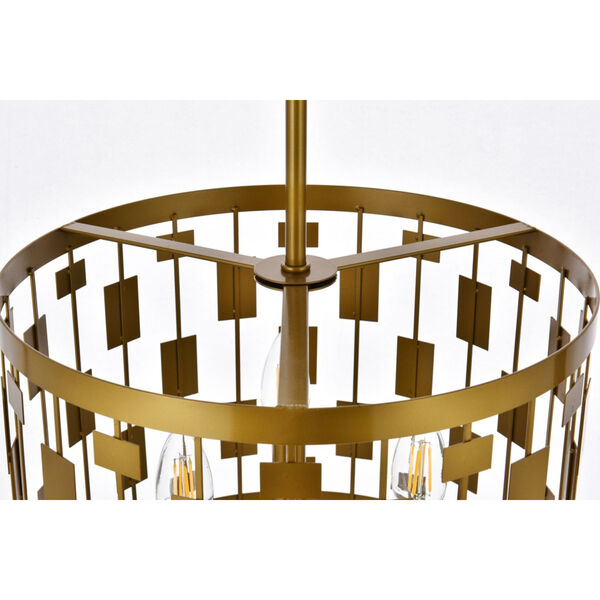 Levante Brass Three-Light Pendant, image 5