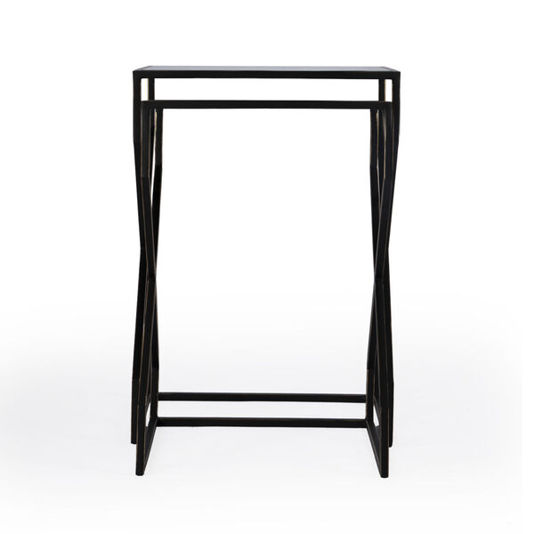 Demi Black Mirrored Nesting Tables, Set of 2, image 4