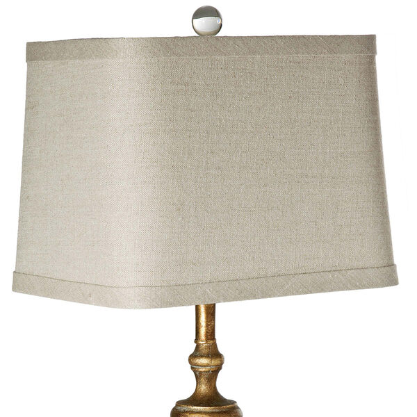 New South Antique Gold Leaf One-Light Table Lamp, image 2