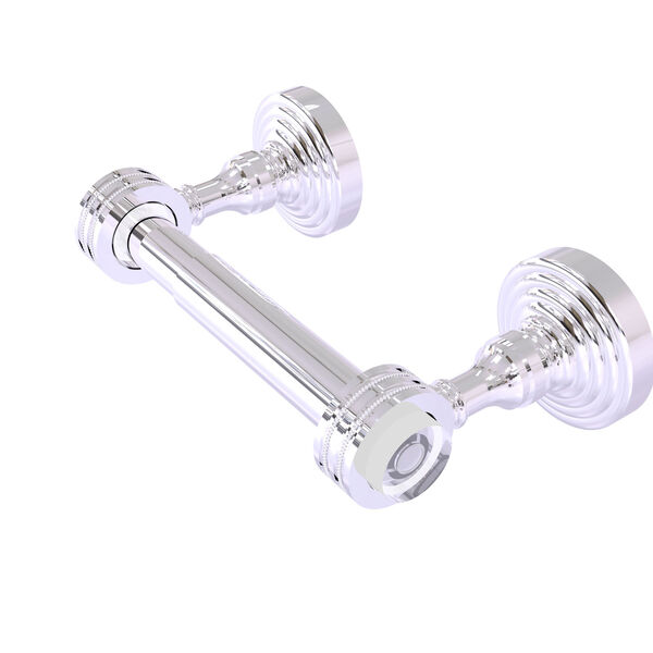 Pacific Grove Polished Chrome Two-Inch Two Post Toilet Paper Holder with Dotted Accents, image 1