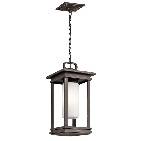 South Hope Rubbed Bronze One-Light Outdoor Pendant, image 1