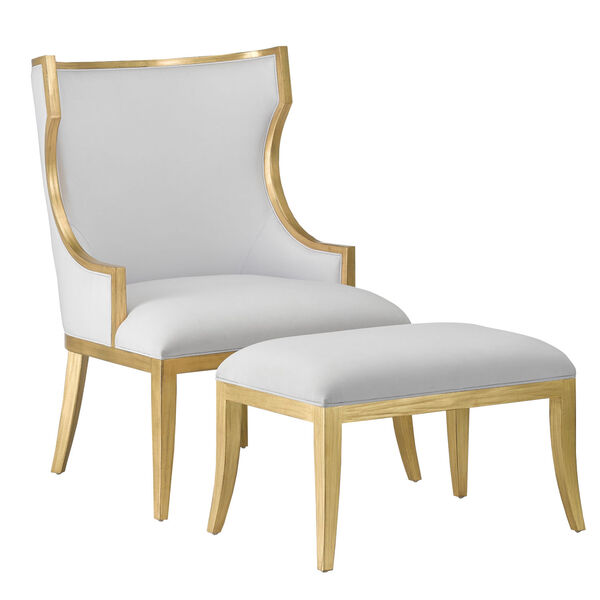 Garson Muslin and Antique Gold Chair, image 2