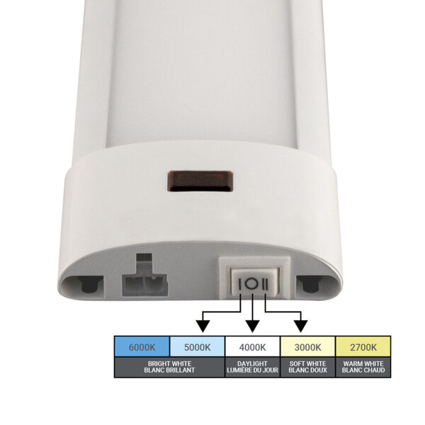 White 12-Inch Selectable Motion Sensor Integrated LED Under Cabinet Light, image 5