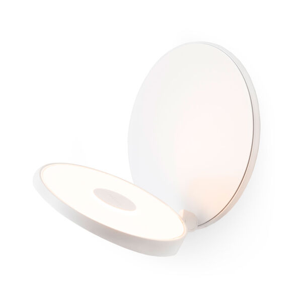 Gravy Matte White Plug-In LED Wall Sconce, image 1