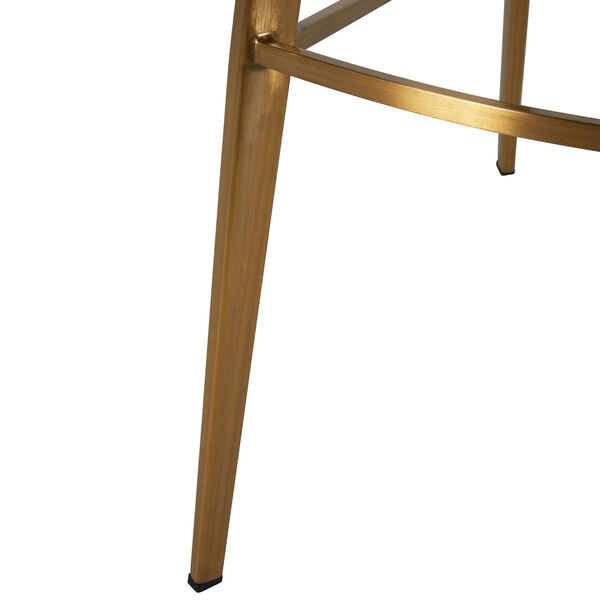 Hines Charcoal Brown and Stainless Gold 30-Inch Bar Stool, image 6