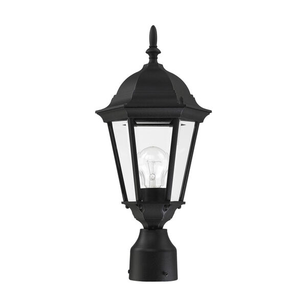 Hamilton Textured Black One-Light Outdoor Post Lantern, image 2