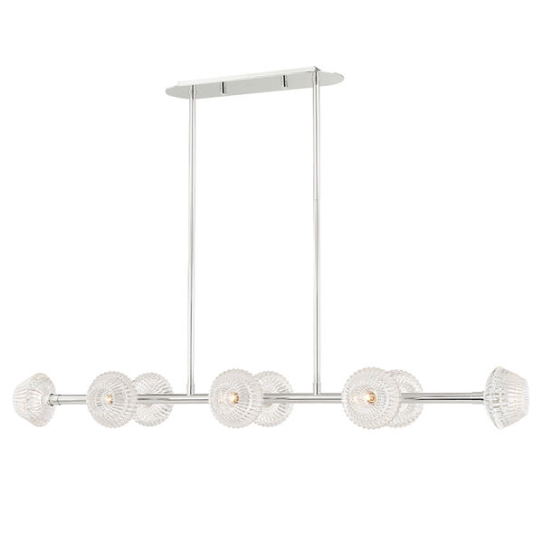Barclay Polished Nickel Eight-Light Chandelier, image 1