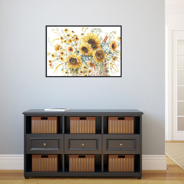 Lisa Audit Black Sunflowers Forever 01 33 x 23 Inch Wall Art, image 1
