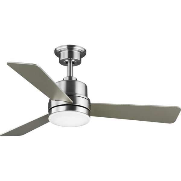 Trevina II Brushed Nickel 44-Inch LED Ceiling Fan with White Opal Shade, image 1