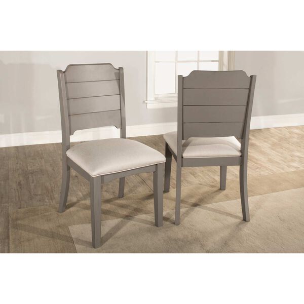 Clarion Distressed Gray Wood Dining Chair, Set of Two, image 2