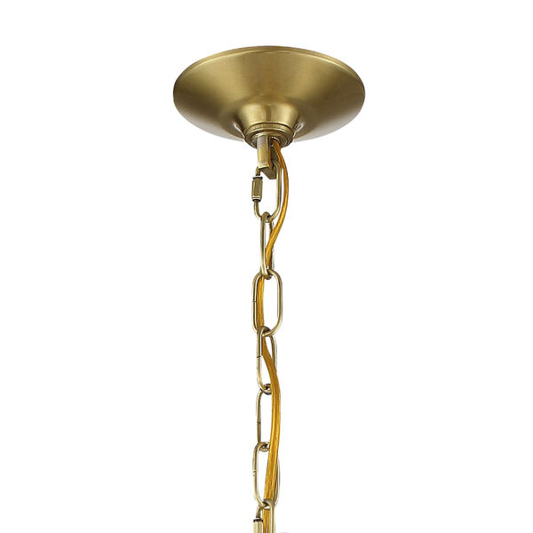 Candace Polished Brass 25-Inch Five-Light Swarovski Strass Crystal Chandelier, image 4