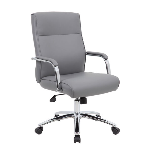 Boss 30-Inch Grey Executive Conference Chair, image 1