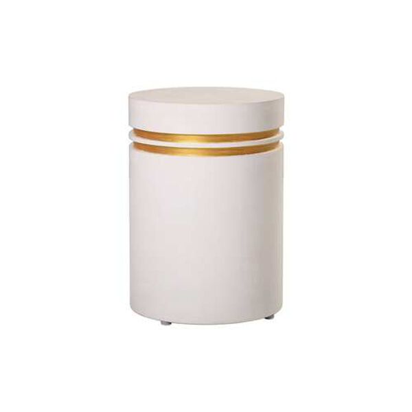 Perpetual Joy Ivory White and Gold Ring Santori Double Ring Tall Accent Table Tall, image 1