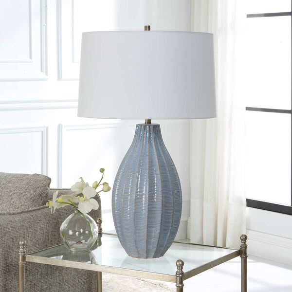 Veston Blue Glaze Table Lamp, image 3