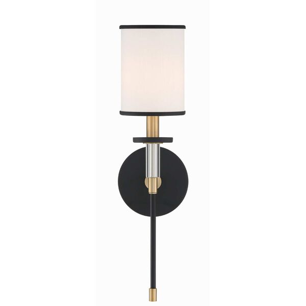 Hatfield Black Forged and Vibrant Gold One-Light Wall Sconce, image 6