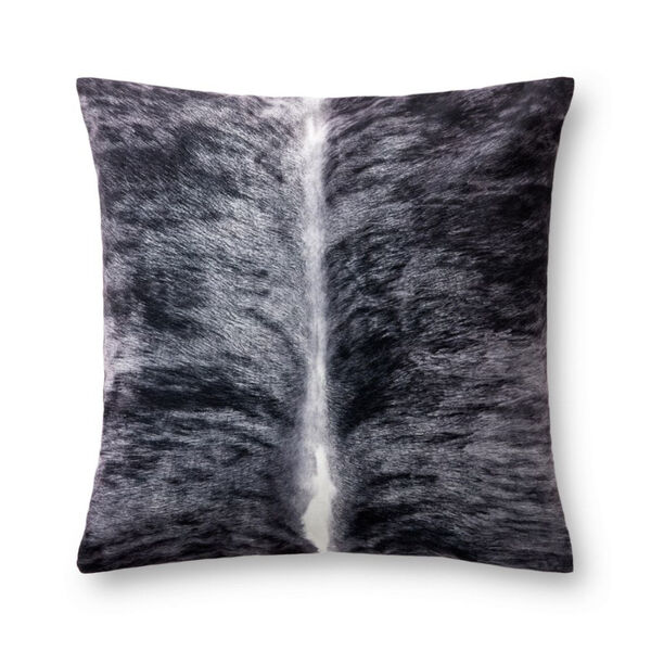 Charcoal and White 22 In. x 22 In. Pillow, image 1