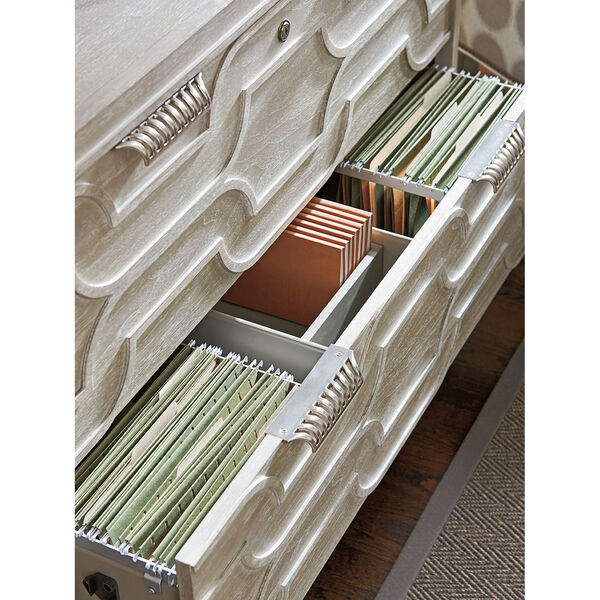 Greystone Pearl Gray and Nickel Octavia File Chest, image 3