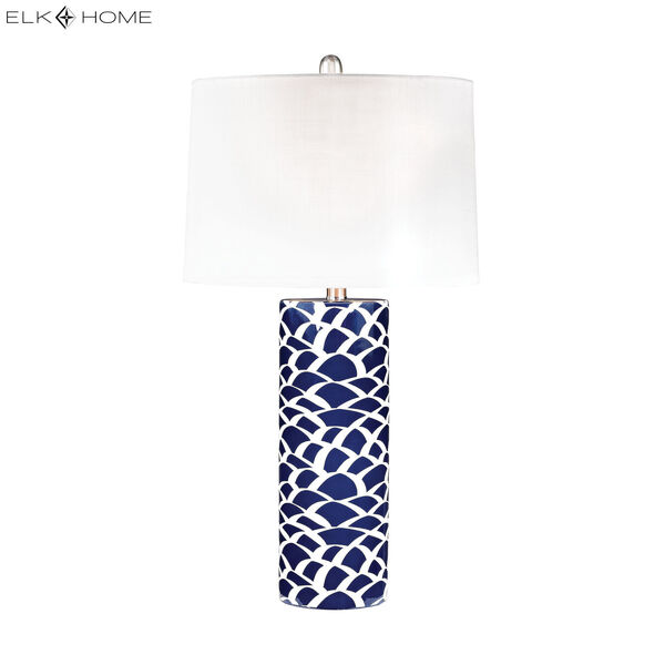 Scales Navy Blue and White One-Light Table Lamp, image 7