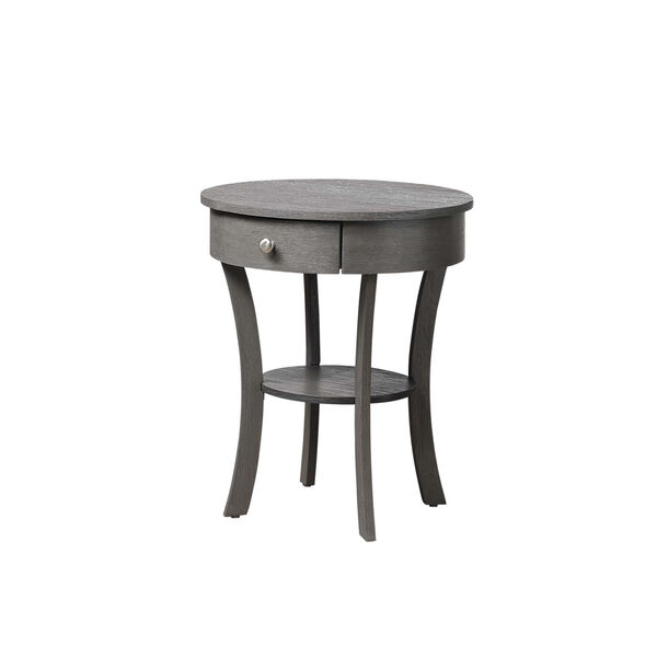 Classic Accents Dark Gray Wirebrush MDF End Table, image 1