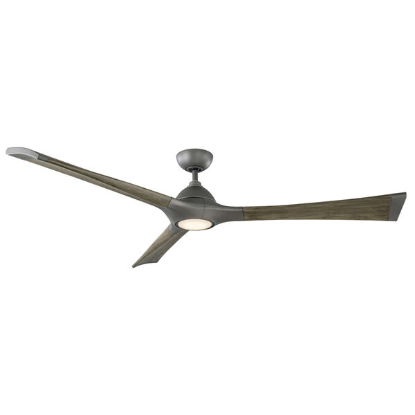 Woody Graphite and Weathered Gray 72-Inch ADA LED Ceiling Fan, image 1