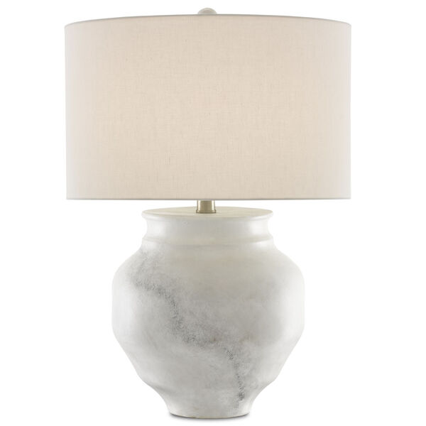 Kalossi Painted White and Gray One-Light Table Lamp, image 1