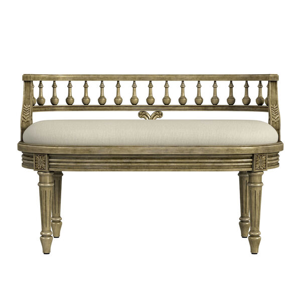 Hathaway Beige and White Bench, image 3