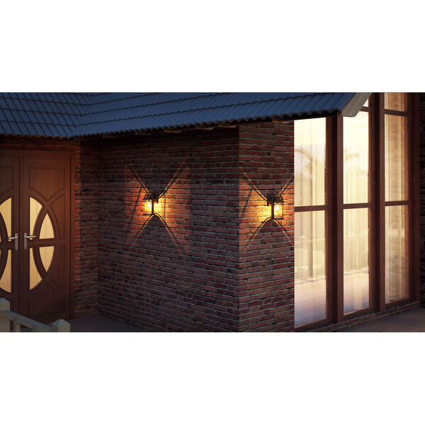 Booker Mystic Black 9-Inch One-Light Outdoor Wall Lantern, image 5