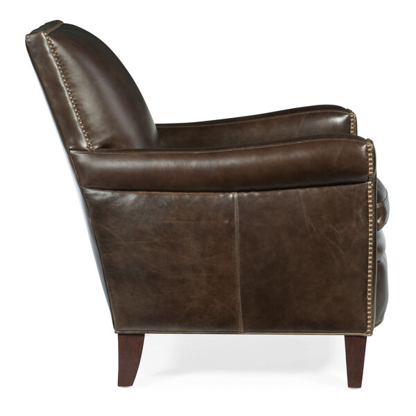 Jilian Natchez Leather Brown Club Chair, image 3