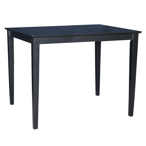 Black 48 x 36-Inch Solid Wood Counter Height Table, image 2