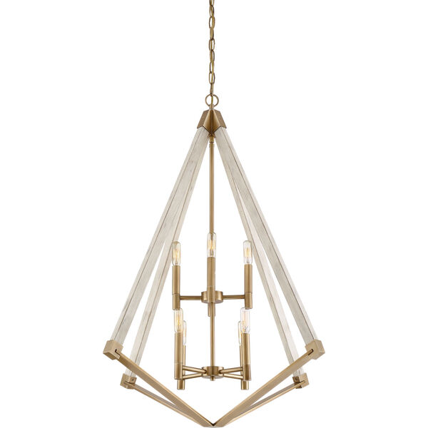 View Point Weathered Brass Eight-Light Pendant, image 5